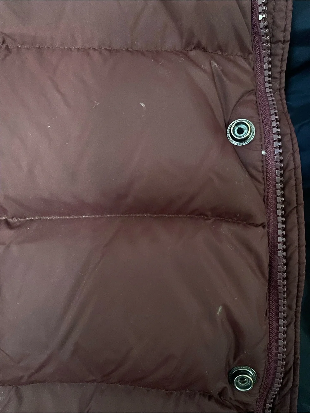 Men's Gap Quilted Down Vest - Burgundy - Picture 7 of 7